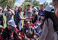 Pelosi greets DREAMers fasting outside the Capitol