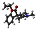 Pethidine-PM3-based-on-xtal-1974-3D-balls