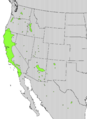 Salix lasiolepis range map