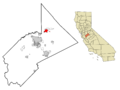 Stanislaus County California Incorporated and Unincorporated areas Oakdale Highlighted