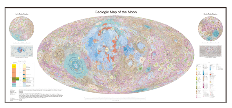 Archivo:The geologic map of the Moon at 1-2.5M scale