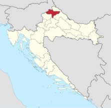 Varaždinska županija in Croatia.svg