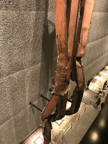 WTC damaged steel beam