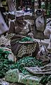 Woman chopping ugwu