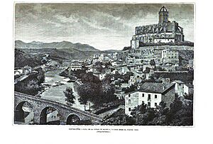 Archivo:1881-03-22, La Ilustración Española y Americana, Cataluña.—Vista de la ciudad de Manresa, tomada desde el puente viejo, Salcedo