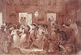 Baile en posada Camille Pissarro