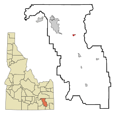 Bannock County Idaho Incorporated and Unincorporated areas Inkom Highlighted.svg