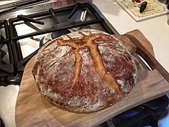 Bread baked in my home using the 'no-knead' baking method.jpg