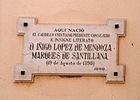 Archivo:Carrión de Los Condes 004 Íñigo López de Mendoza, Marquis of Santillana Casa Natal
