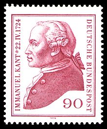 Archivo:DBP - 250 Jahre Immanuel Kant - 90 Pfennig - 1974