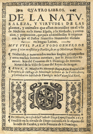 Archivo:Francisco Hernández (1615) Quatro libros de la naturaleza y virtudes de las plantas y animales