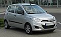 Hyundai i10 1.1 Classic FIFA WM Edition (Facelift) – Frontansicht, 16. April 2011, Düsseldorf