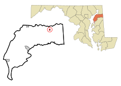 Kent County Maryland Incorporated and Unincorporated areas Galena Highlighted.svg