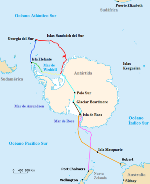 Archivo:Mapa de la expedición Endurance de Shackleton (es)