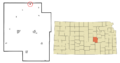 Marion County Kansas Incorporated and Unincorporated areas Ramona Highlighted