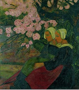 Archivo:Two Breton Women under an Apple Tree in Flower 1892 Paul Serusier
