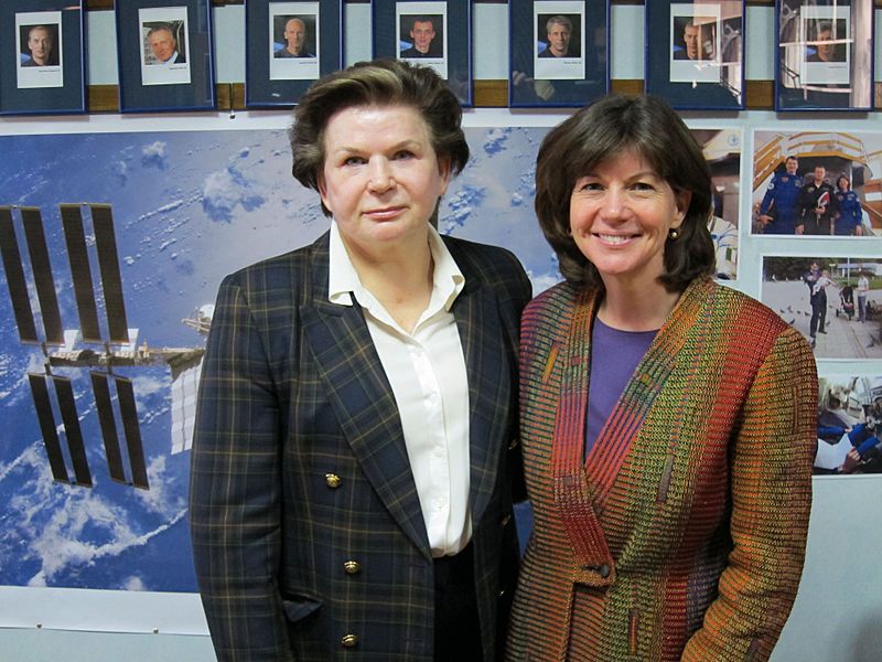 Valentina Tereshkova and Catherine Coleman