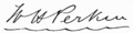 William Henry Perkin - signature