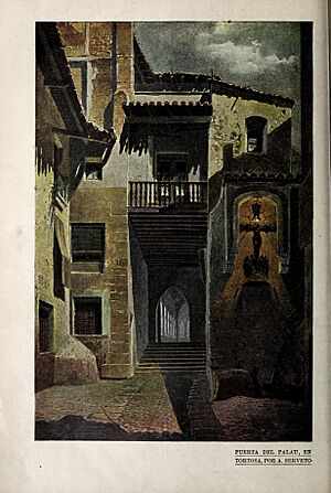Archivo:1902-01-18, Blanco y Negro, Puerta del Palau, en Tortosa, por A. Serveto