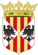 Arms of the Aragonese Kings of Sicily(Crowned)