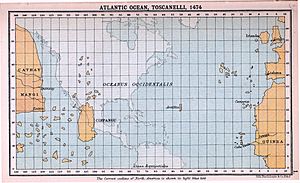 Archivo:Atlantic Ocean, Toscanelli, 1474