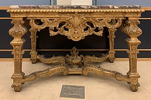 Archivo:Beautiful Baroque gilded table from the Cinquantenaire Museum (Bruxelles, Belgium)