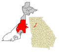 Fulton County Georgia Incorporated and Unincorporated areas Atlanta Highlighted