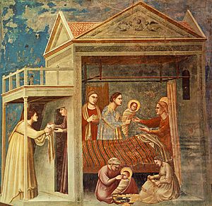 Archivo:Giotto - Scrovegni - -07- - The Birth of the Virgin