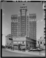 Hilton Hotel (Plaza Hotel), 301 North Oregon St., west façade - South El Paso Street Historic District, South El Paso, South Oregon and South Santa Fe Streets, El Paso, El Paso HABS TEX,71-ELPA,4-77
