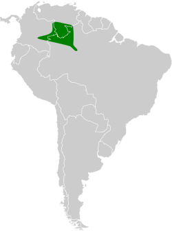Distribución geográfica del verdillo cabecicastaño.