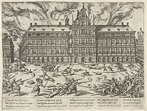 Archivo:Incendio Ayuntamiento Amberes
