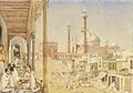 Jama Masjid, Delhi, watercolour, 1852
