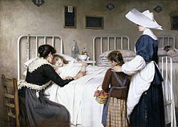 Archivo:La visita de la madre al hospital, de Enrique Paternina García Cid (Museo del Prado)