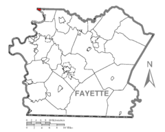 Map of Belle Vernon, Fayette County, Pennsylvania Highlighted.png