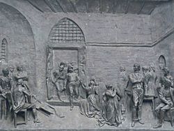 Archivo:Monumento a los Héroes del 10 de Agosto de 1809 - Detalle del relieve "2 de agosto de 1810" (Quito DM)