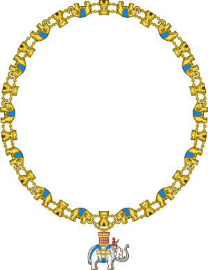 Archivo:Order of the Elephant (heraldry)