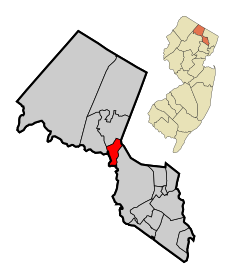 Passaic County New Jersey Incorporated and Unincorporated areas Pompton Lakes Highlighted.svg