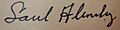 Saul Alinsky (autograph)