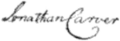 Signature of Jonathan Carver (1710–1780)