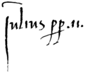 Firma de Julio II
