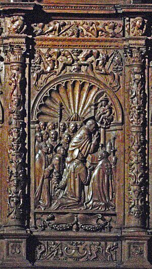 Archivo:Silleria coro catedral Zaraoza7b
