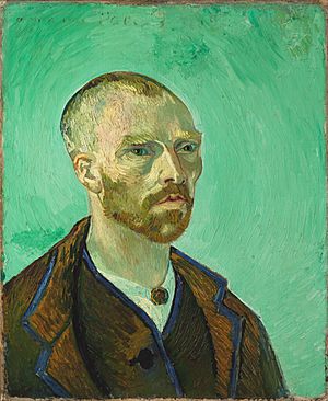 Archivo:Van Gogh self-portrait dedicated to Gauguin