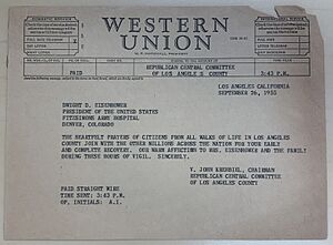 Archivo:Western Union Telegram RCC Eisenhower Sept 26 1955