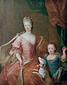 Élisabeth Charlotte d'Orléans and her son Louis, Hereditary Prince of Lorraine in circa 1706 by Pierre Gobert
