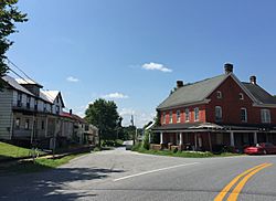 2016-07-29 11 42 21 View south along Fairplay Road at Maryland State Route 63 (Spielman Road) in Fairplay, Washington County, Maryland.jpg