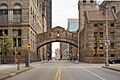Allegheny County Courthouse skyway over Ross St in Pittsburgh