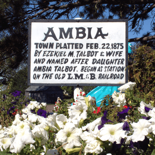 Archivo Ambia, Indiana sign