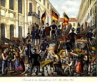 Archivo:Barricade bei der Universität am 26ten Mai 1848 in Wien