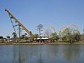 Boomerang across lagoon