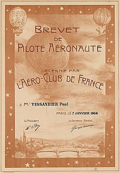 Archivo:Brevet de pilote aéronaute 1904